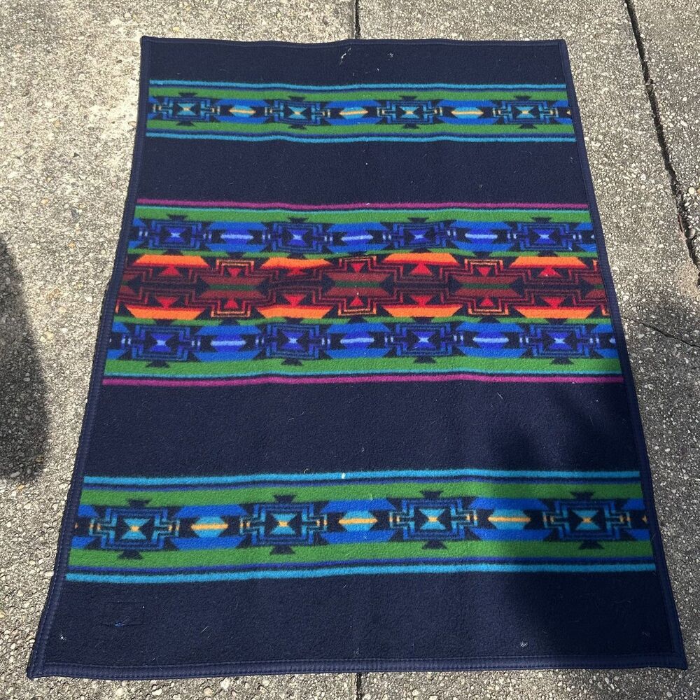 Vintage Beaver State Pendleton Wool Aztec Shawl Blanket 26x39 Chief Joseph READ - Picture 6 of 6